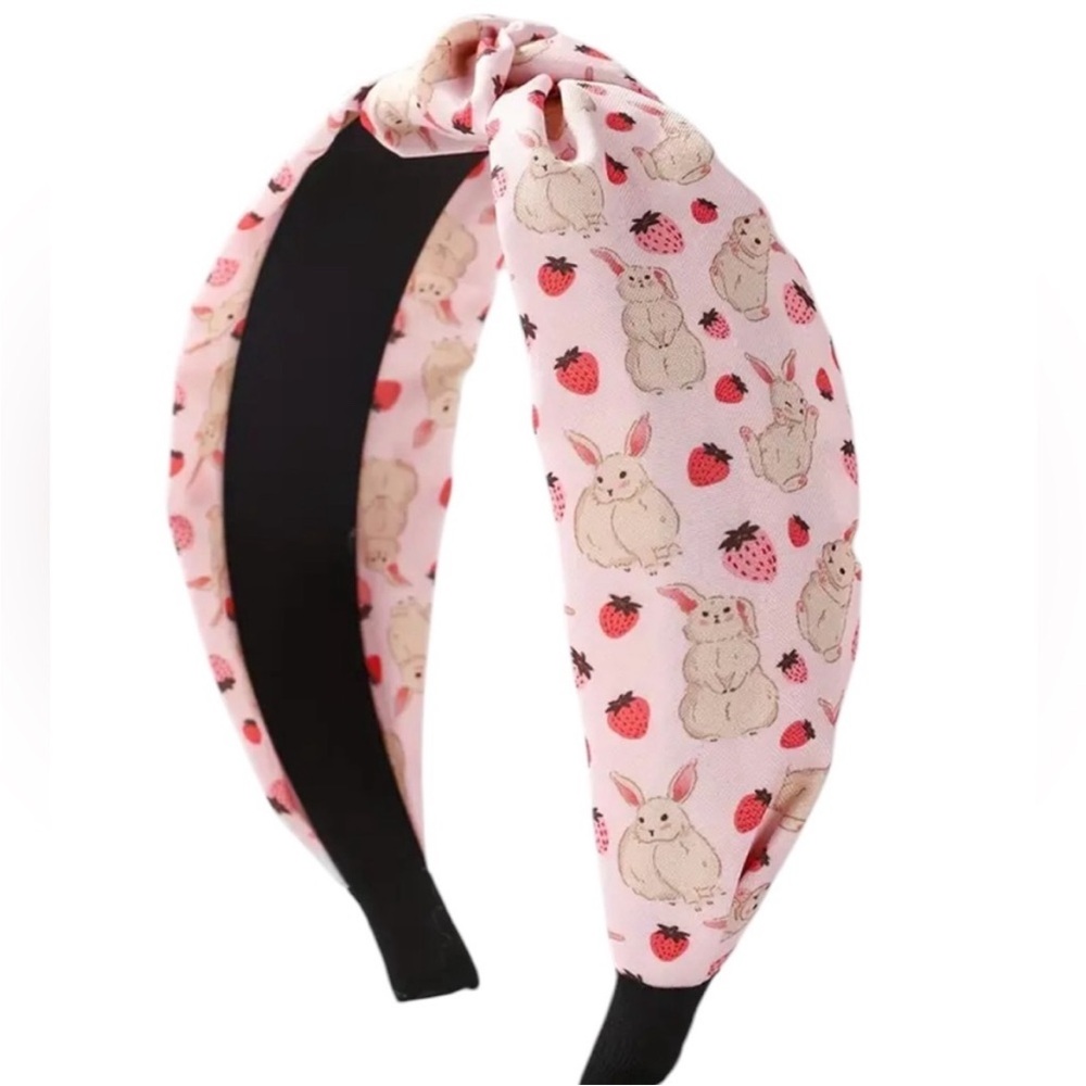 💖 3/$30 💖 Pink Bunny and Strawberry Headband